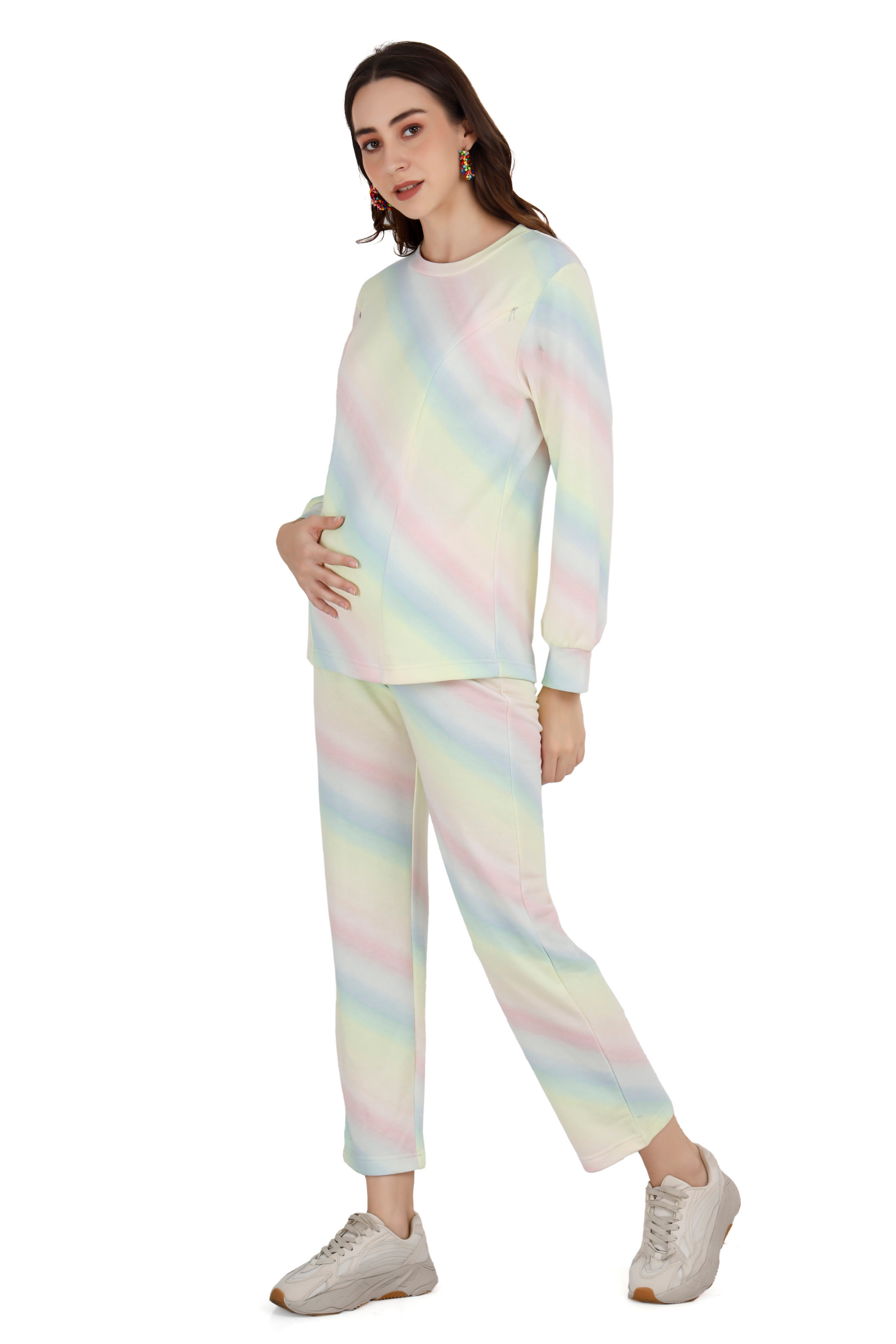 Women's Multi-Colored Rainbow Coord Set thumbnail 3